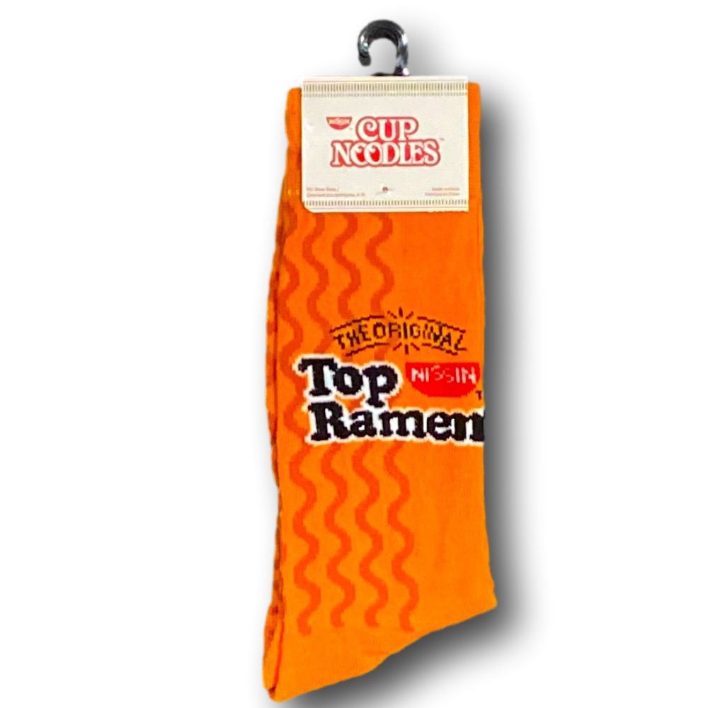 3/$20 Nissin Top Ramen Noodles Funny Novelty Crew Socks - NWT